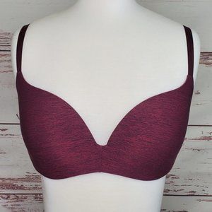 PINK Victoria's Secret 34C Campus Light Lift Padded BRA Marl Dog